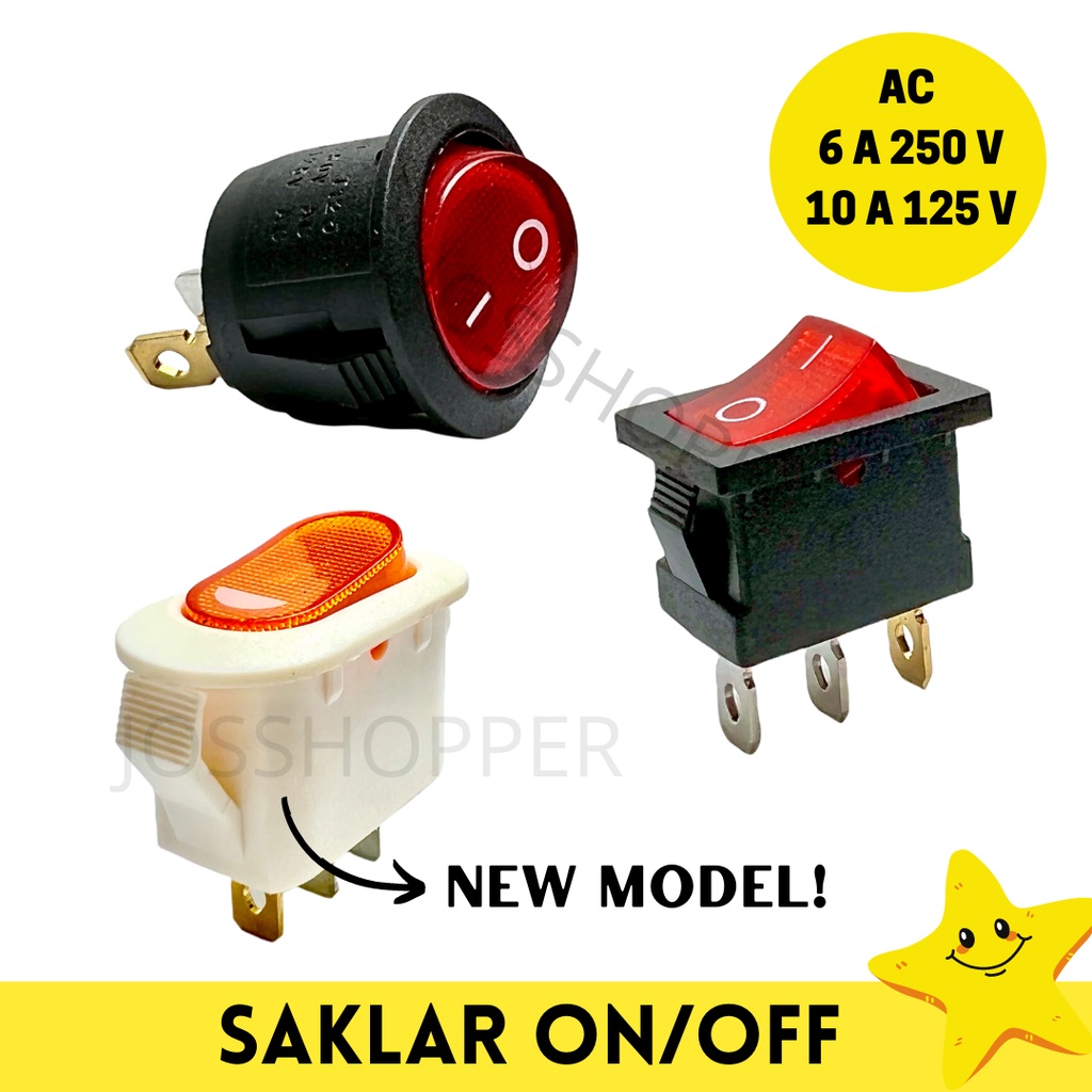 Jual SAKLAR SWITCH ON OFF 3 PIN 3 KAKI SWITCH HITAM ON OFF 3 KAKI FULL ...