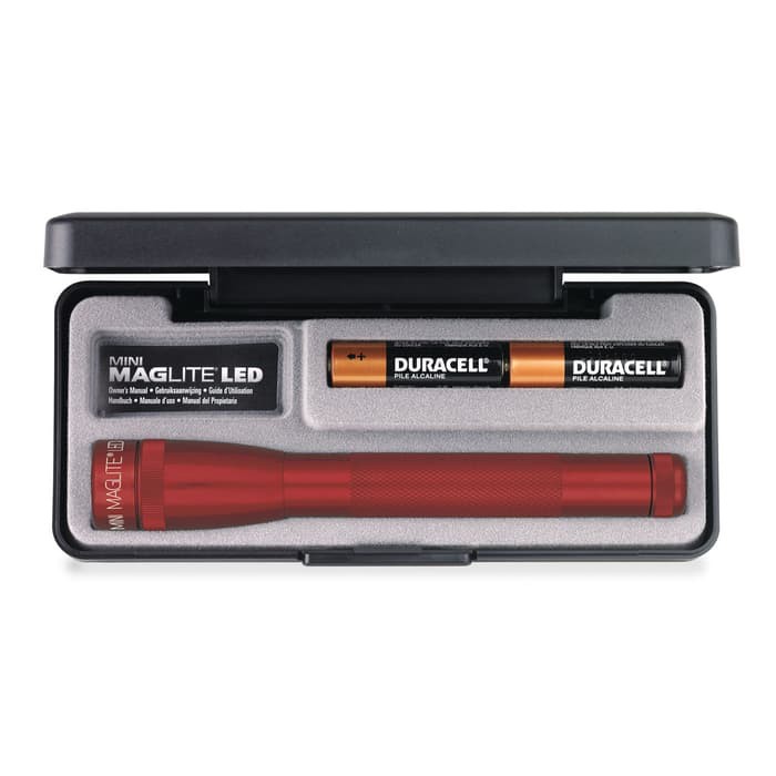 Promo MAGLITE SENTER LED MINI MAG GIFT BOX AA SP22037 - MERAH