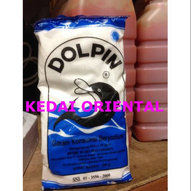 

Dolphin garam meja 500 gram iodium ber yodium garam dapur