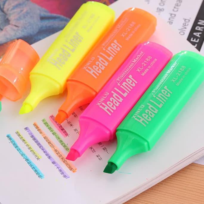

XinLu Bukan Merk Stabilo Boss Highlighter Joyko Neon XL-2188 isi 3 Pcs