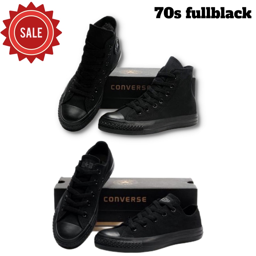 OBRAL MURAH AJA Sepatu Sekolah Converse_70S Allstar Hitam Tinggi   Sepatu Sneakers Pria Sepatu Murah Pria Sepatu Kets Pria/Sepatu sekolah- Converse22 new all star CT with lunarlon chuck taylor sepatu casual