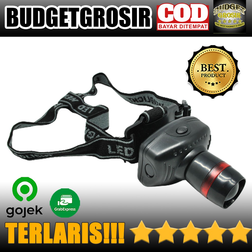 Lampu LED Zoom Headlamp Telescopic 3W - BL253 - Black--TRLIFE