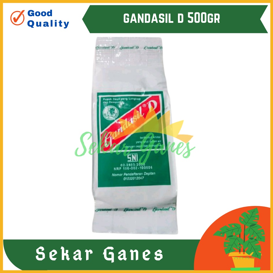 READY PUPUK GANDASIL D 500 GRAM GR - PUPUK DAUN LENGKAP LARUT AIR