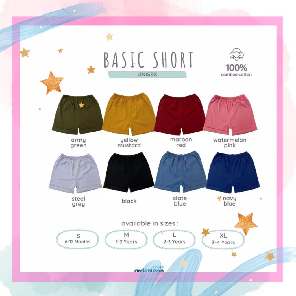  Celana  Pendek Bayi  Anak Laki  laki  Perempuan Unisex Polos  