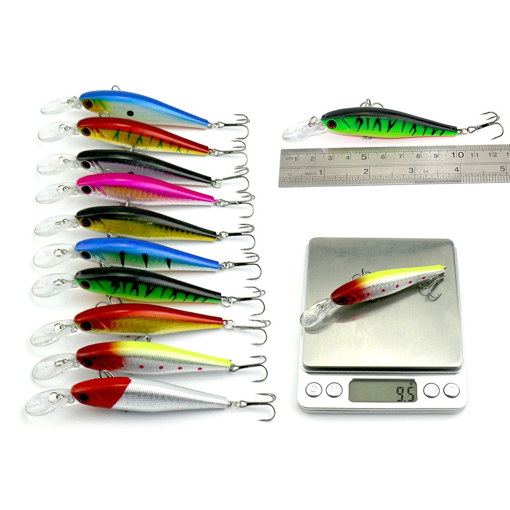 HENGJIA 56 Buah Set Minnow Crankbait Umpan Pancing Ikan Swimbait Fishing Lure Memancing Peralatan