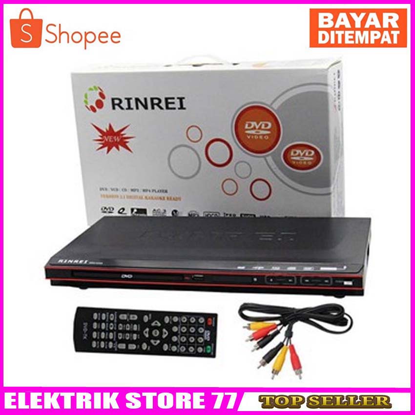 DVD PLAYER RINREI BESI DRN-566D Optik Samsung ORIGINAL - Hitam