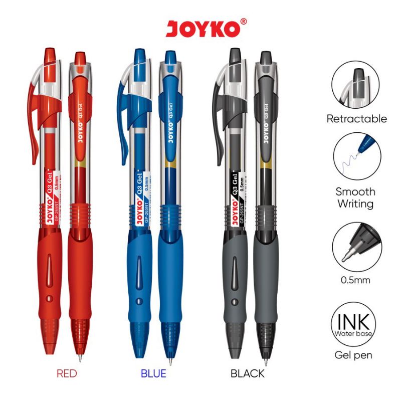 

Pulpen pena joyko Gel pen GP-265NT Q3 Gel 0.5mm