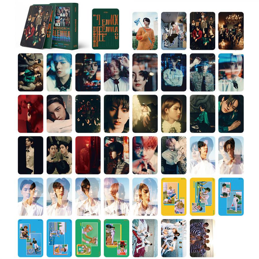 55pcs / set ENHYPEN Photocards GGU 2022 Weather Lab Album DIMENSION ANSWER LOMO Card Postcard