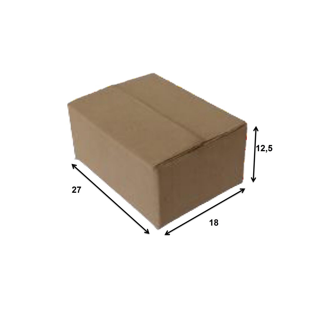 

KARDUS/BOX KARTON POLOS UKURAN 27 x 18 x 12,5 CM SINGLE WALL