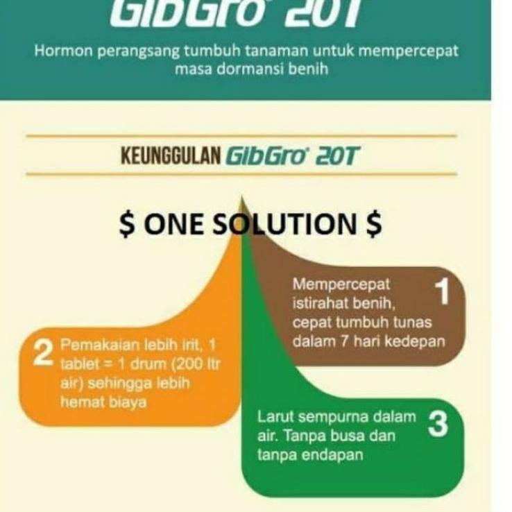 [KODE CALJB] GIBGRO 20TB / GIBGRO 20 TB TABLET / PIL ZAT PENGATUR TUMBUH TANAMAN PER 1 PIL