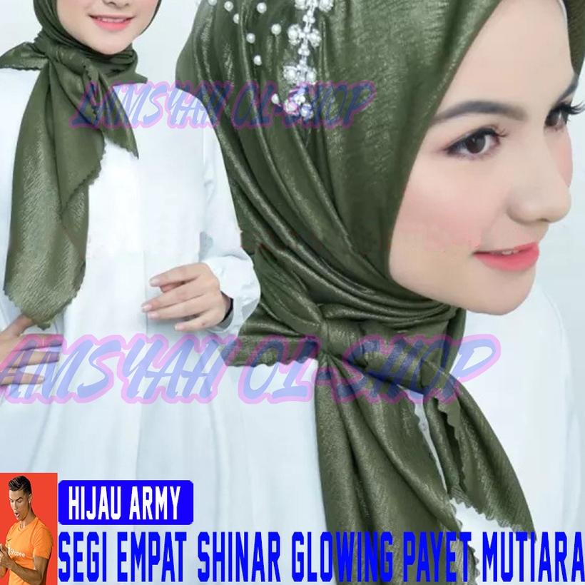 ♝ HIJAB SEGI EMPAT SHINAR PAYET MUTIARA/ KERUDUNG PESTA SHINAR PAYET MUTIARA / JILBAB SEGI EMPAT SHI