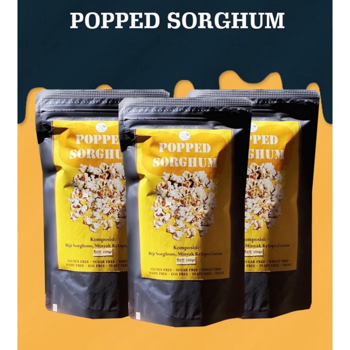 POPPED SORGHUM GLUTEN FREE | EGG FREE|MSG FREE| SNACK SEHAT| SNACK AUTISME