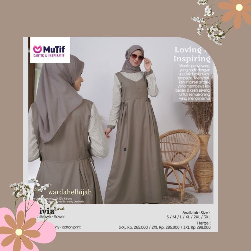 GAMIS MUTIF OLIVIA BREEN BROWN