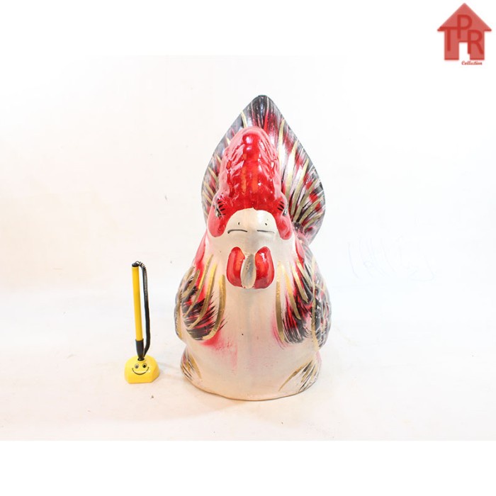 Gerabah - Celengan / Piggy Bank / Ayam Tradisional size M + packing kayu