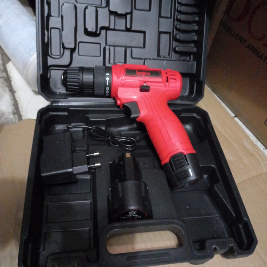 Mesin Bor Cordless KENJIRO 12 VOLT / Mesin Bor Batrey 10mm 12volt