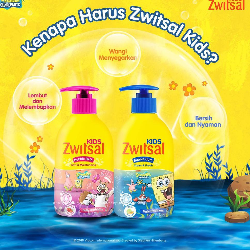 ZWITSAL Kids Bubble Bath Sabun Mandi Anak - 280 ml (Tersedia varian aroma)