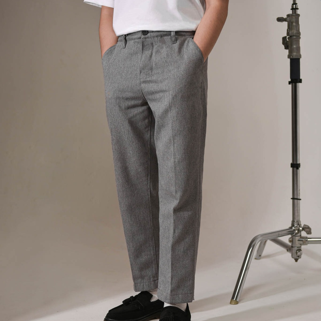 grey ankle pants