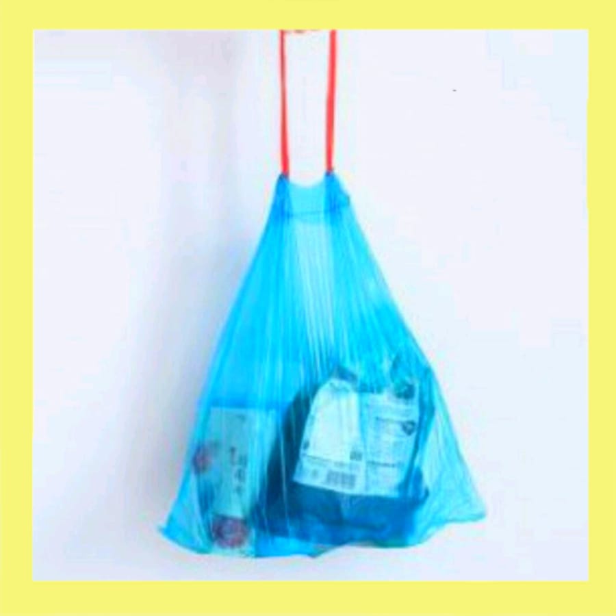 Kantong Sampah Tali isi 15 lembar 45x50cm plastik sampah gulung roll