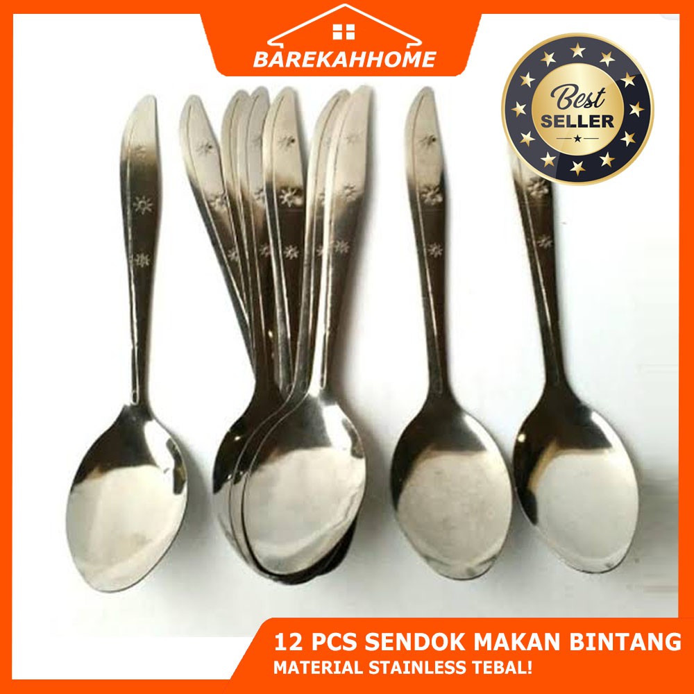 Sendok Makan Stainless Tebal Import Sendok Makan Bintang Sendok Bintang Murah Berkualitas 1LUSIN