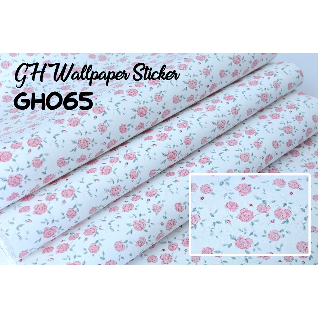 Wallpaper Stiker Dinding Gh Premium Quality Wallstiker Ruang Tamu Ukuran 45 Cm X 8meter Batik Bunga Bunga