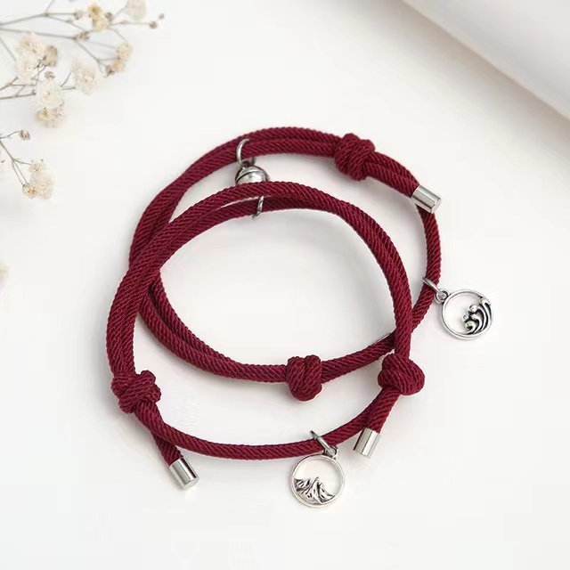 Gelang Couple Tali Isi 2 Magnet Attract Persahabatan Tangan Wanita Bracelet