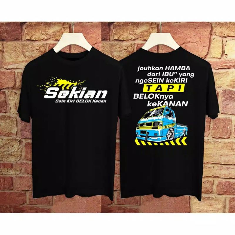 Fourfashion Kaos Pria / Kaos Distro SEKIAN Sein kiri Belok Kanan FN002