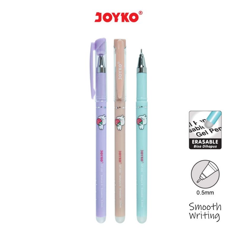 

JOYKO Erasable Gel Pen GP 333-334 SHOKYO Pena Bisa Dihapus 0,5 Mm