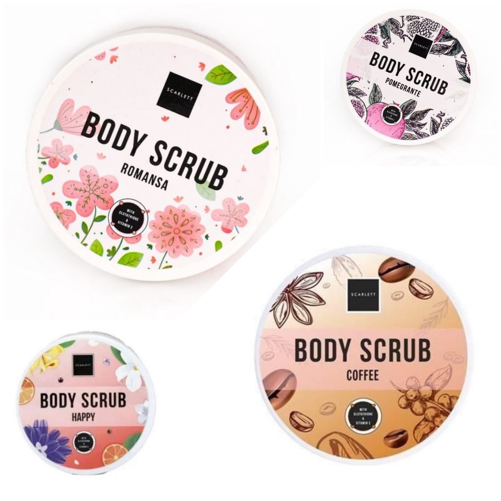 BODY SCRUB SCARLETT | Scarlett Whitening Body Scrub Original 100%
