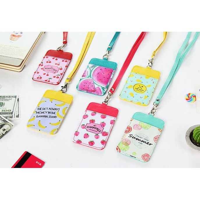 

Card Holder Tempat Kartu Busway ID Card Case Kartun Motif Buah Stationary