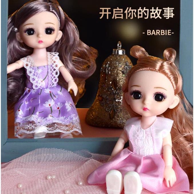 BONEKA BARBIE GIRL TOY UKURAN KECIL SET 6 PCS - SMILEY BARBIE