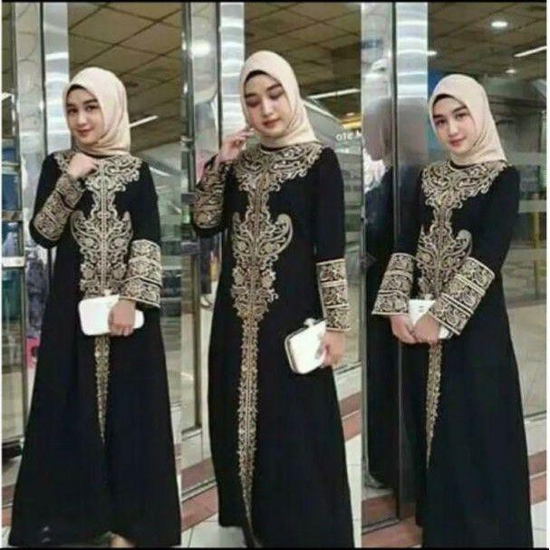 Abaya Hitam Bordir Gamis Hitam Gamis Abaya Arab Baju Abaya Arab