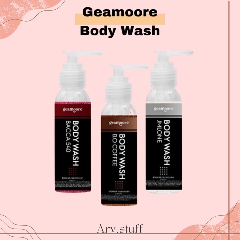 Geamoore Body Wash / Sabun mandi scrub badan yang wangi tahan lama dan bisa untuk mencerahkan kulit tubuh bisa mengatasi segala permasalahan kulit seperti gatal atau jerawat punggung dan juga bisa mengangkat sel kulit mati dengan harga yang murah meriah