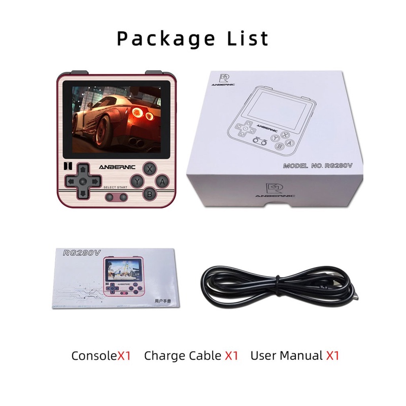 ANBERNIC RG280V - Emulator Retro Game Console 16GB 2.8-inch IPS Screen