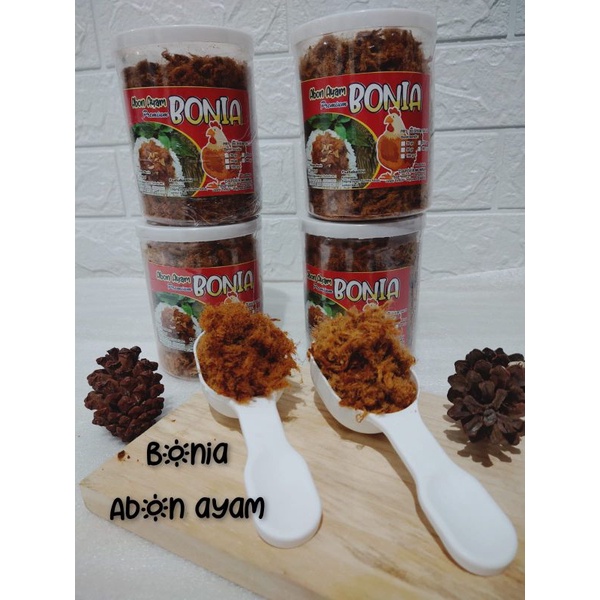 

ABON AYAM PREMIUM BONIA 100% AYAM ASLI KEMASAN TOPLES 150GR HOME MADE ENAK LEZAT HIGIENIS