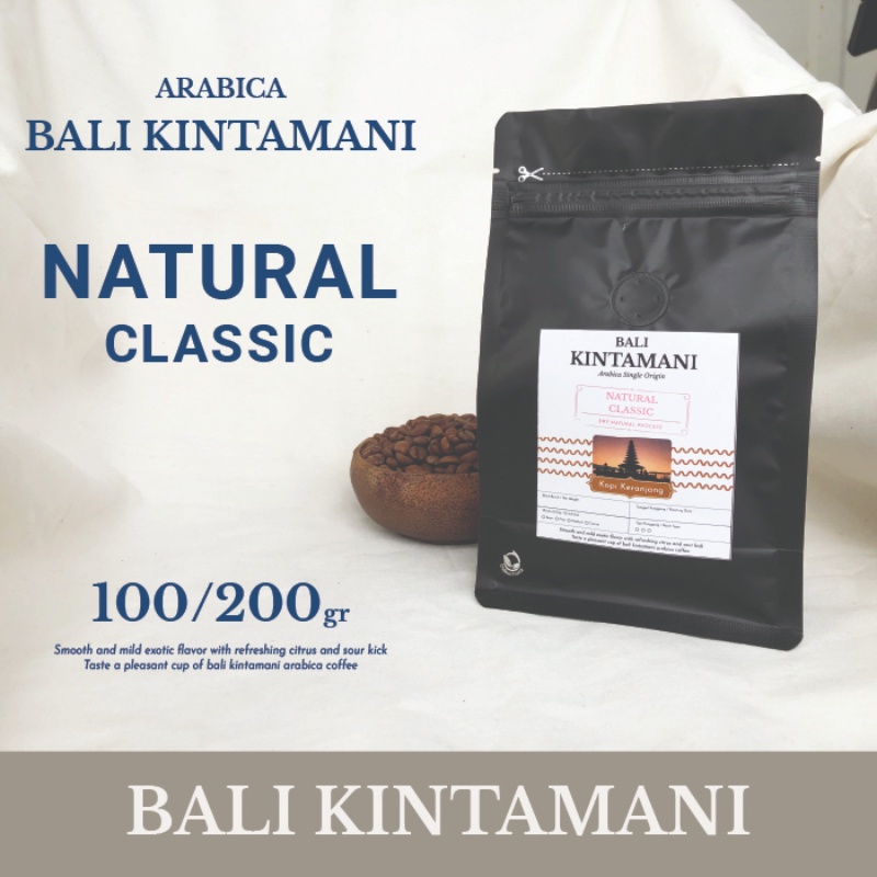 

Arabica Bali Kintamani Natural Classic Kopi Bean, Bubuk 100-200gr