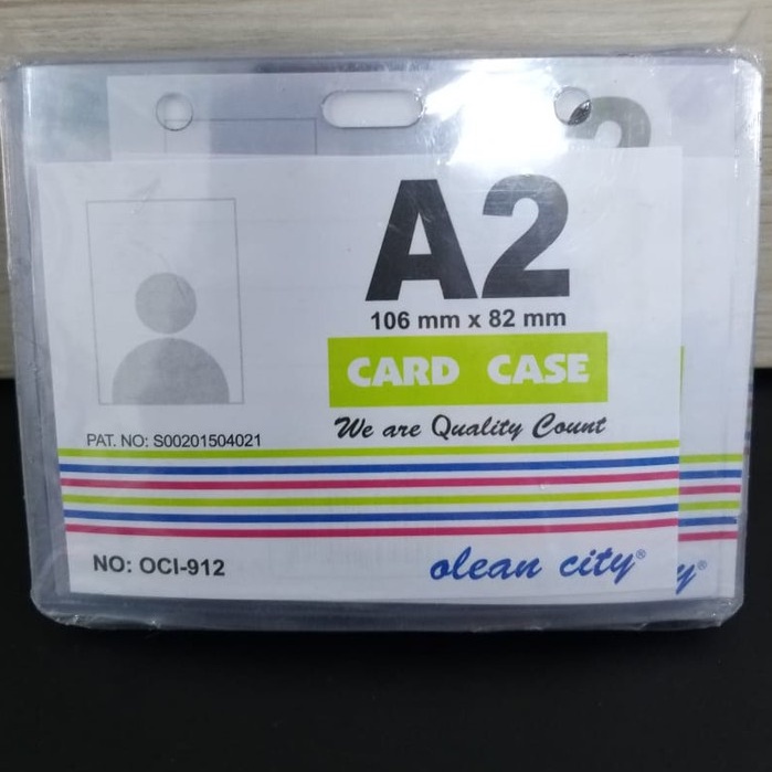 

Tempat Id Card Case A2 / Plastik Kartu Nama / Name Tag / Plastik ID Card / OCI 106 x 82 mm 41510682