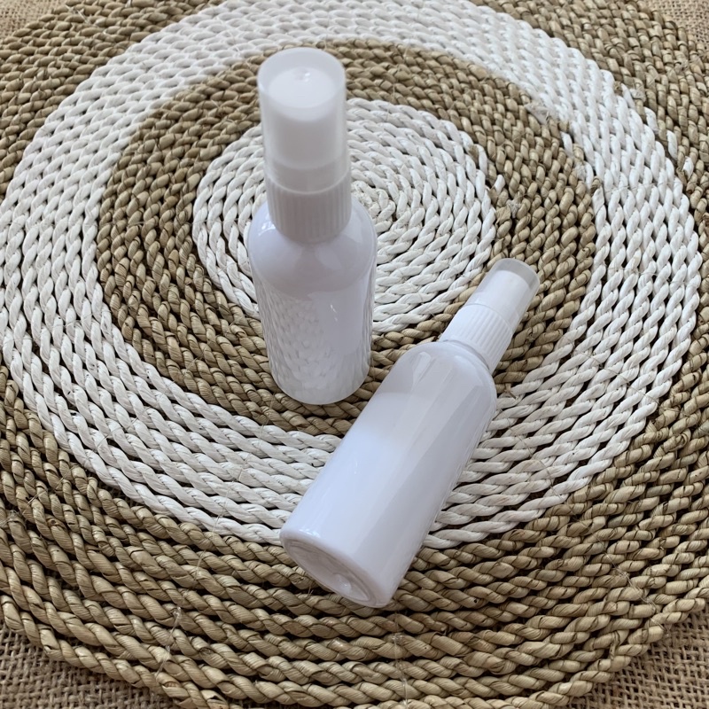 Botol Spray 60ml PET | TEBAL | IMPORT / FACEMIST/ Bening /Hitam /Trnprnt/ Putih