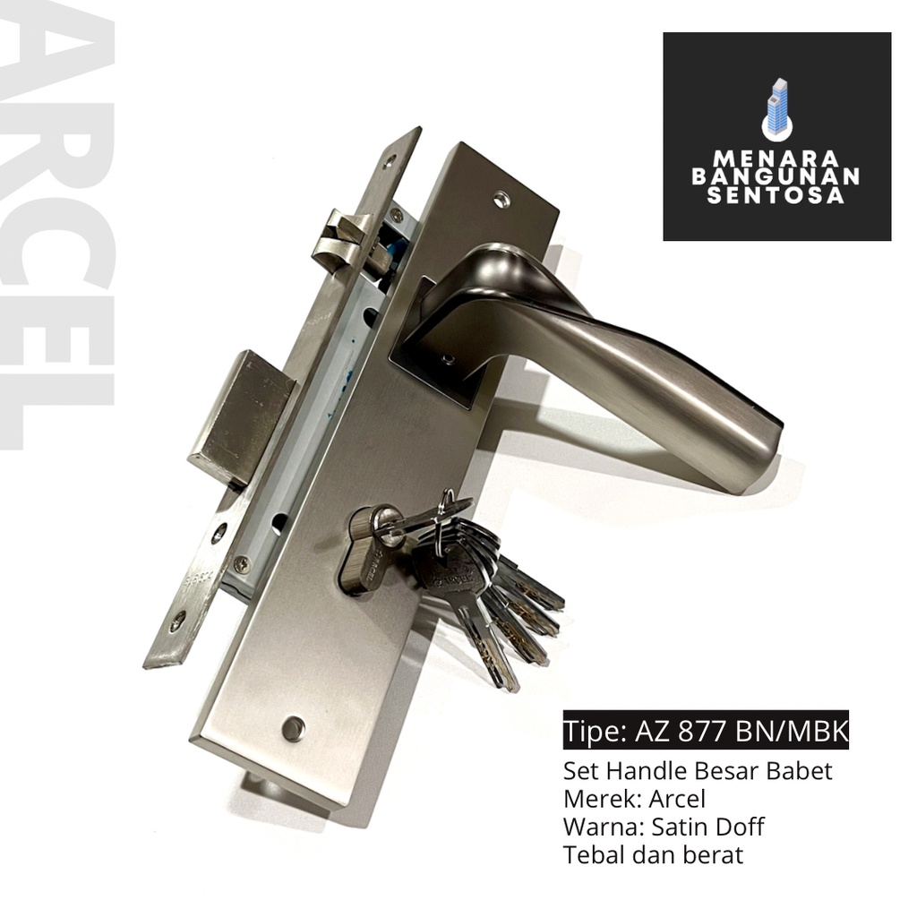 Handle Set Besar Arcel 877 Premium - Tarikan Gagang Kunci Pintu