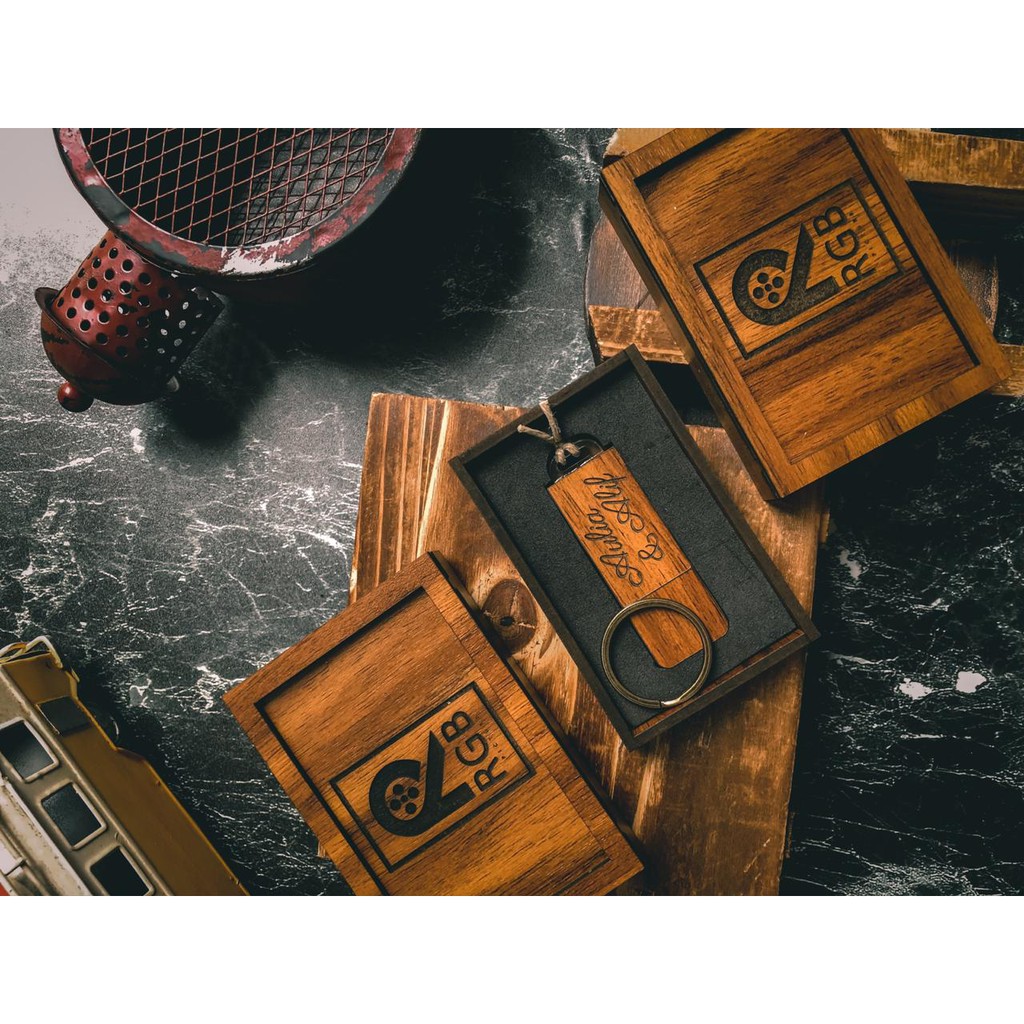 Flashdisk Kayu  16GB ORIGINAL TOSHIBA Kotak  kayu  Model 