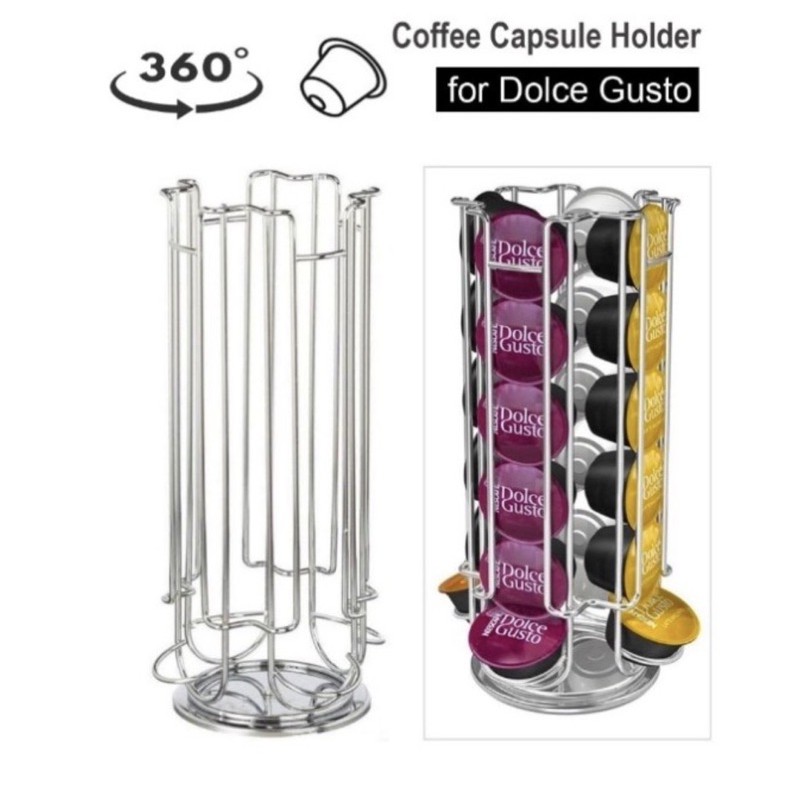 Nescafe Dolce Gusto Metal Rotating Capsule Holder Rack Rak Tempat Kapsul