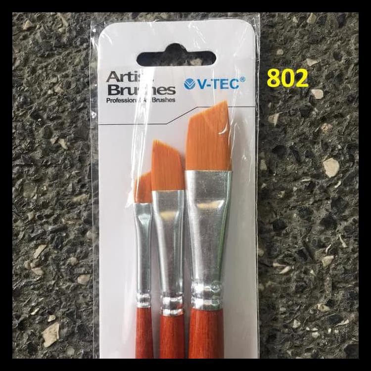 

Diskon V-Tec Kuas Lukis Set Isi 3 / Paint Brush / Art Brush Barang Bagus