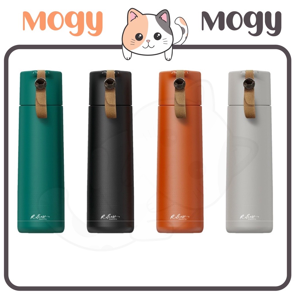 MOGYMOGY BTL007 Botol Minum Tumblr Termos Aestetik dengan Tali Tahan Panas Dingin Thermos Drinking Bottle