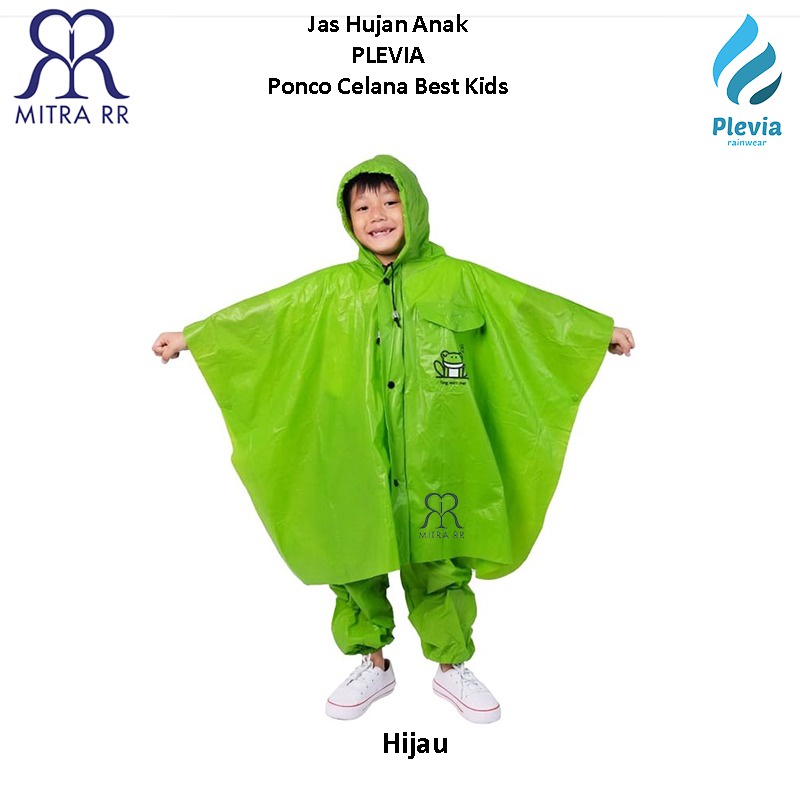 Jas Hujan Anak Ponco Celana Jas Hujan Poncho Plevia Best Kids Raincoat PVC