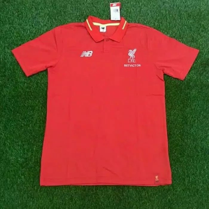 JERSEY BOLA POLO LIVERPOOL_RED 2018/2019 GRADE ORI import