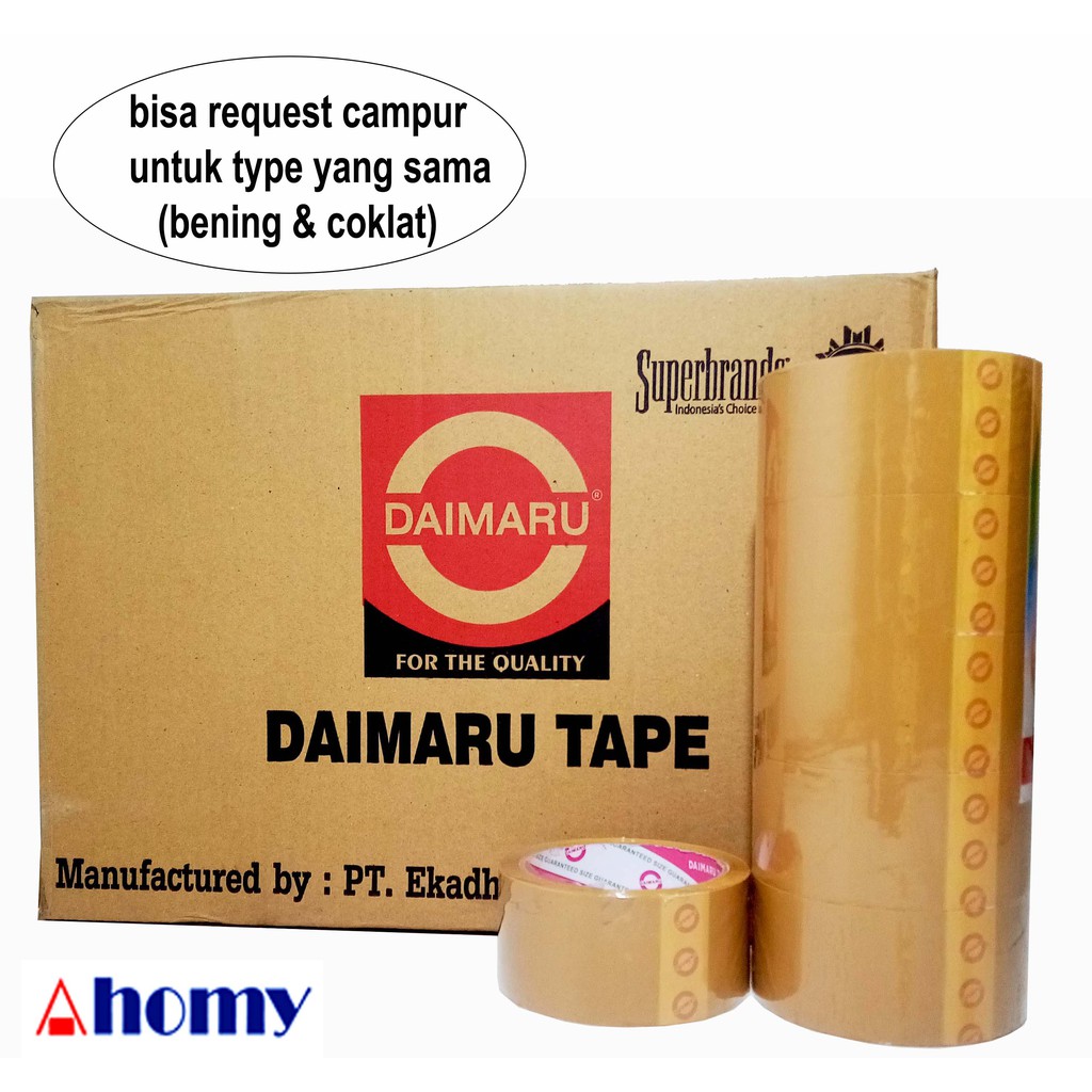 

72pcs lakban OPP 2" coklat DAIMARU 45mm x 50m 45mic 45mmx50m