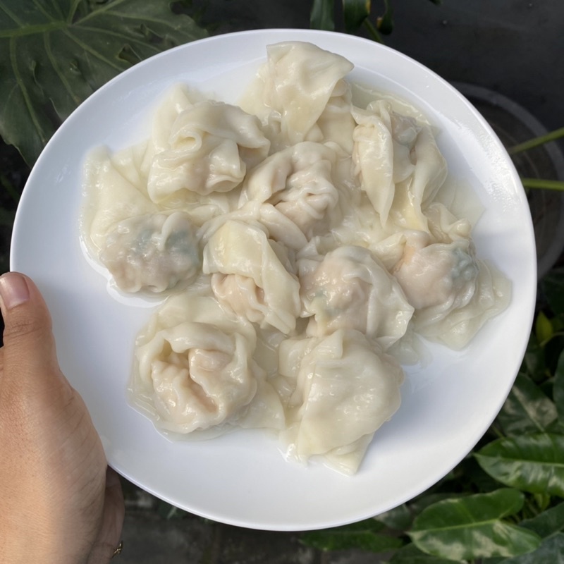 

Pangsit Ayam Kuah Pedas/ Isi 10 Pcs / Pangsit Ayam Goreng Atau Kukus Kuah/ Pangsit Kuah Pedas