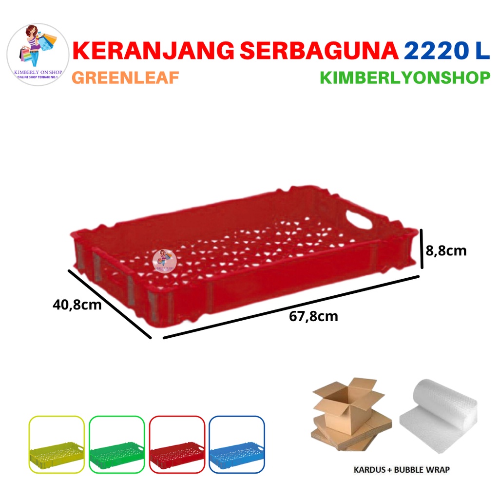 Keranjang Industri / Container lubang 2220 L Green Leaf