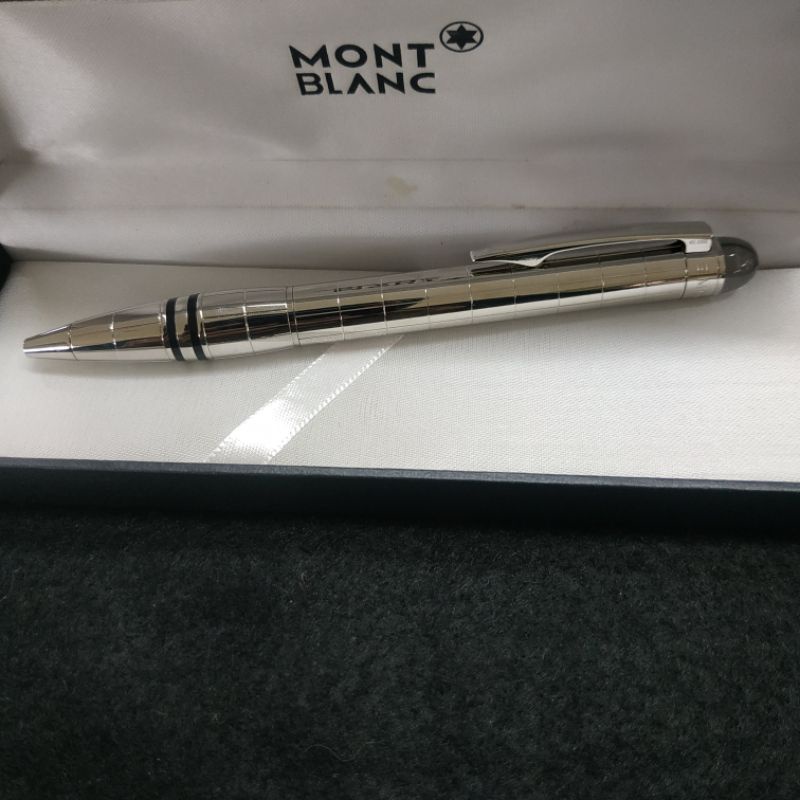 

pulpen ballpoint mewah Montblanc starwalker chrome polish