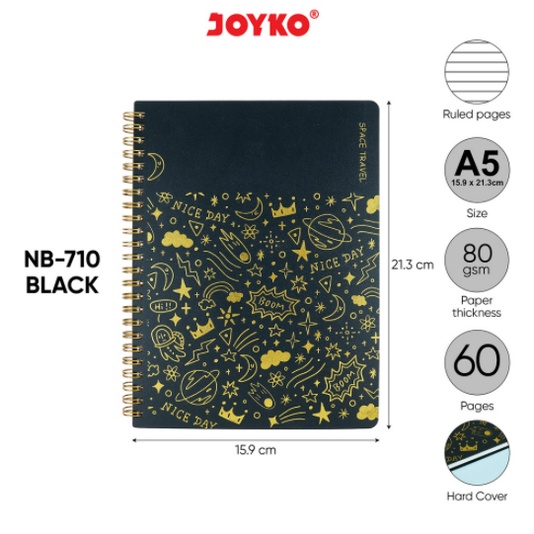 

Ruled Notebook Joyko NB-710 A5 Space Travel Diary Agenda Buku Catatan Pastel Atk Motif Lucu Memo