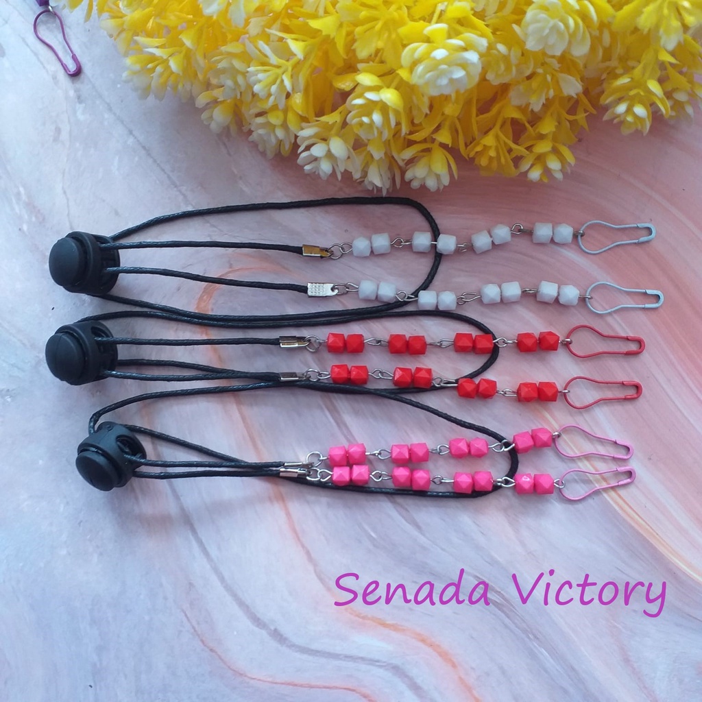 Senada Victory Tali Masker Manik Persegi 2 in 1 konektor Adjustable SVML003